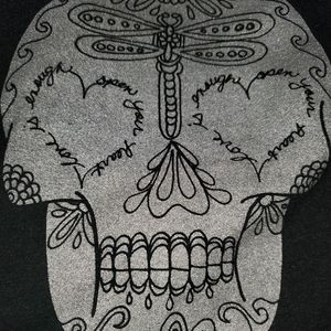 2XL Silver Skull T-shirt